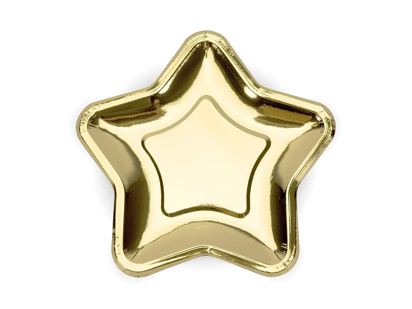 Pappteller, Teller Stern, gold, 23cm (1 VPE / 6 Stk.)