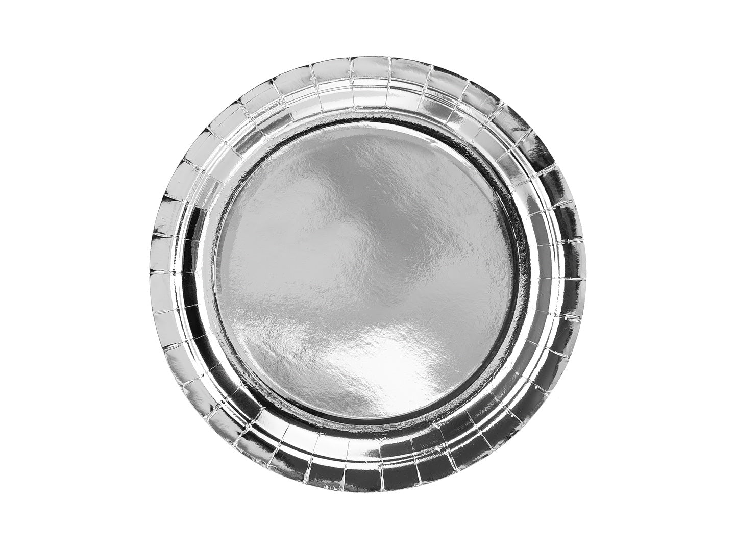 Runde Teller, silber, 23cm (1 VPE / 6 Stk.)
