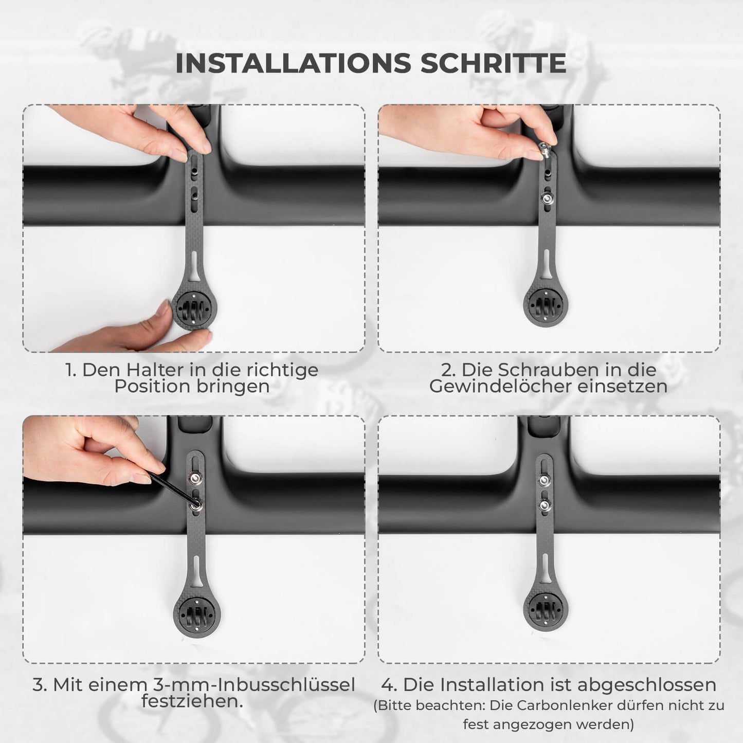 Universal Fahrrad Computer Halterung Leicht & Werkzeugfrei