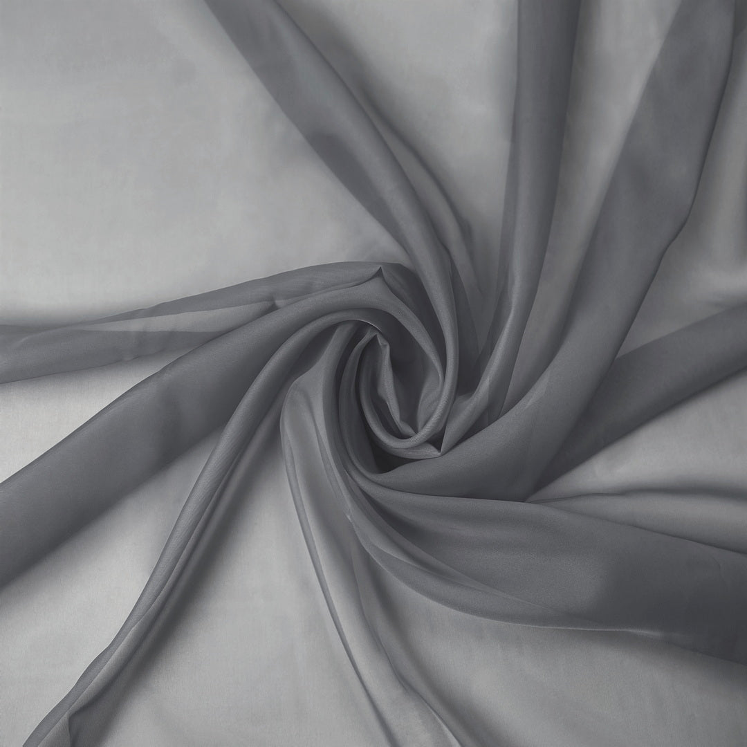 Voile Stoff Meterware | Breite ca. 150 cm Dunkelgrau