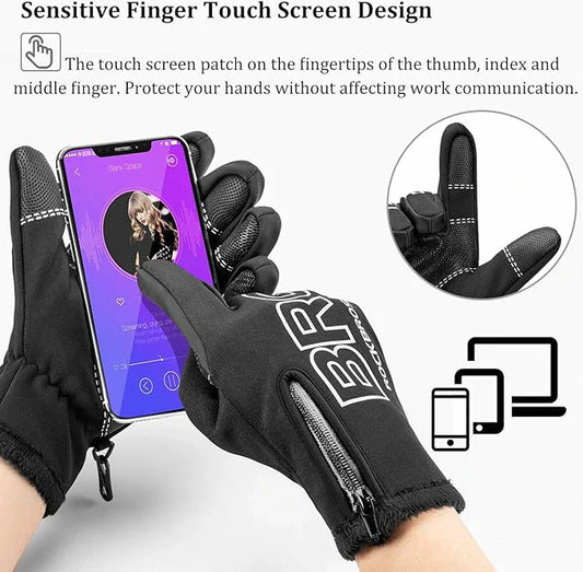 Winter Fahrradhandschuhe Touchscreen Winddicht Warm Wasserabweisend