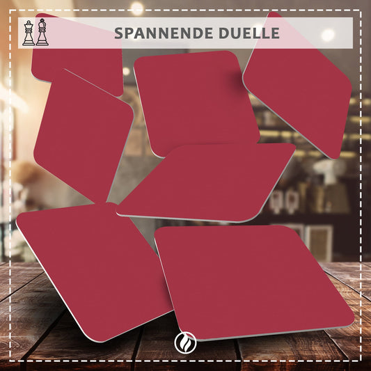 50x Bierdeckel Blanko farbig Beere Rosa Violett - Eckig