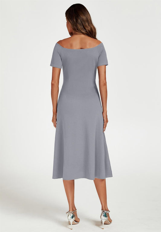 Bardot Midi Dress In Grey