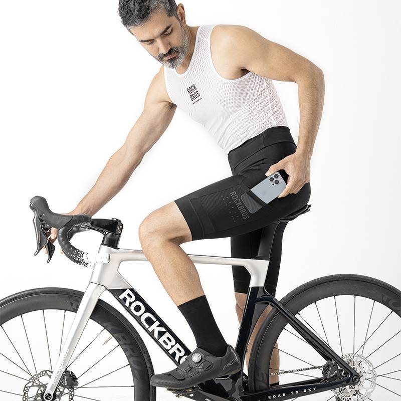 ROAD TO SKY Herren Fahrradhose atmungsaktive Radlerhose mit 4D Sitzpolster