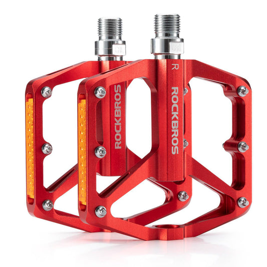 ROCKBROS Fahrradpedale mit Reflektoren aus Aluminiumlegierung 9/16 Zoll