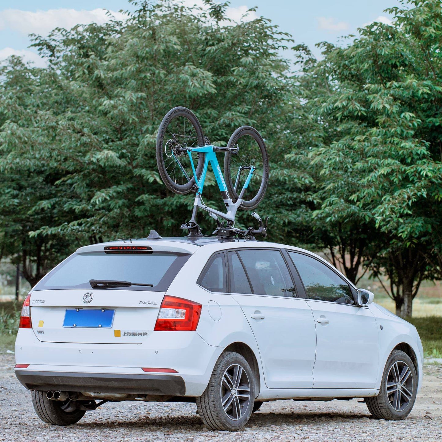 ROCKBROS Tragbar Fahrradträger elektrisch Fahrrad Dachträger mit Saugnapf