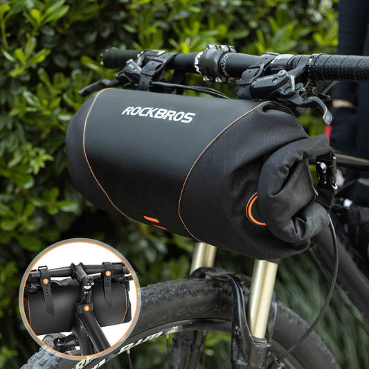 ROCKBROS Wasserdichte Fahrrad Lenkertasche 2L mit Öffnungsdesign
