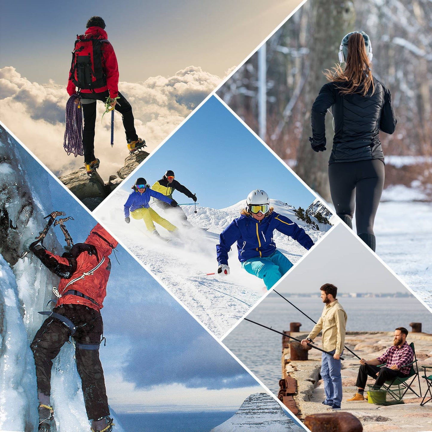 ROCKBROS Wintermütze Warm Strickmütze für Radfahren & Skifahren Schwarz