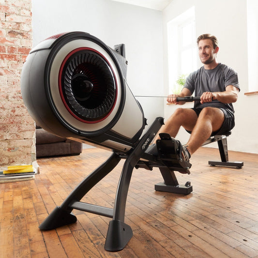 Rudergerät mit Luftwiderstand | klappbar | 8 Widerstandsstufen | schwarz/rot