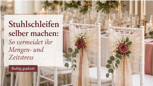 Stuhlschleifen Hochzeit selber machen: Menge & Ratgeber