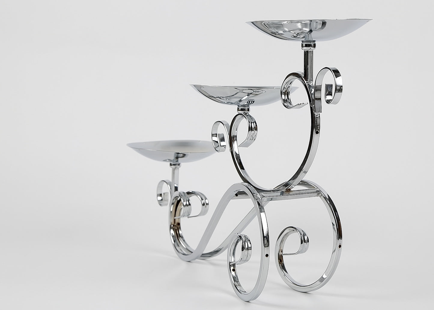 Kerzenständer Kerzenhalter  Metall, Kristall 3-armig