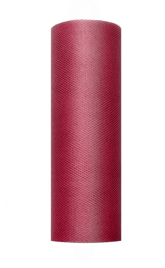 Tüll Tischläufer | 9 m x 15/30 cm – Bordeaux