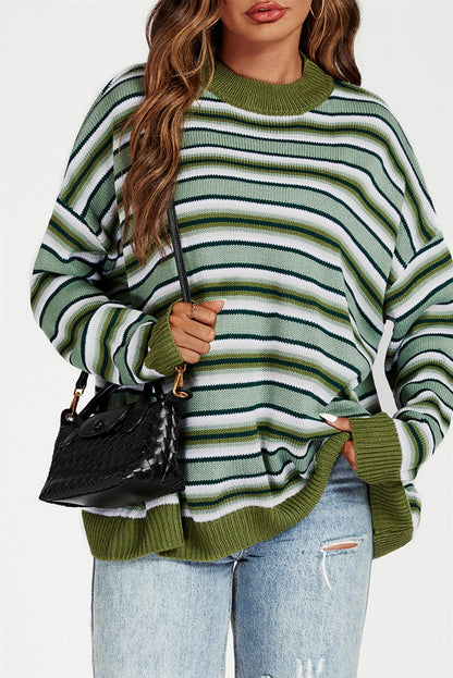 Mini-Handtasche mit Flechthenkel in Schwarz