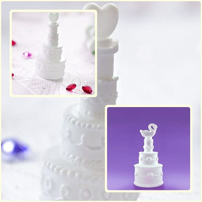 Seifenblasen  als Hochzeitstorte mit Schwan oder Herz Deckel Hochzeit  Deko