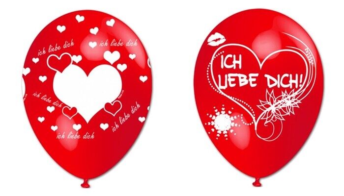 Luftballons Naturlatex | Spruch - Ich liebe dich