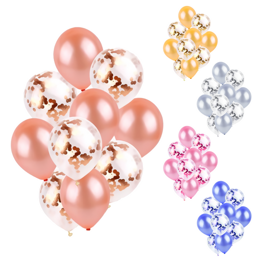 Konfetti Luftballon Sets | Verschiedene Farben und Designs