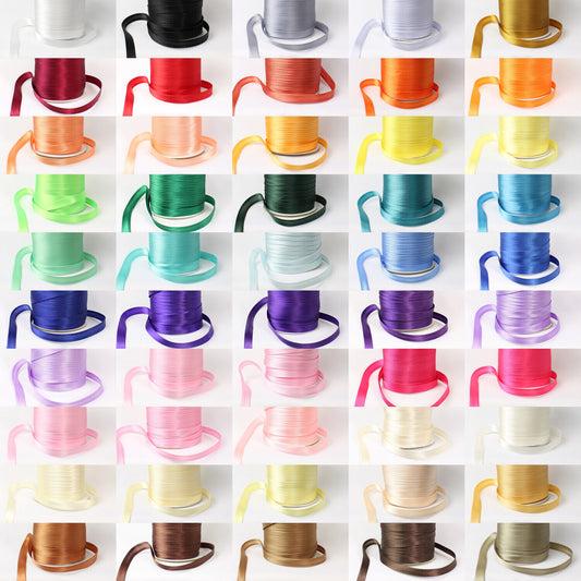 Satin Schrägband | Breite 15 mm - gefalzt