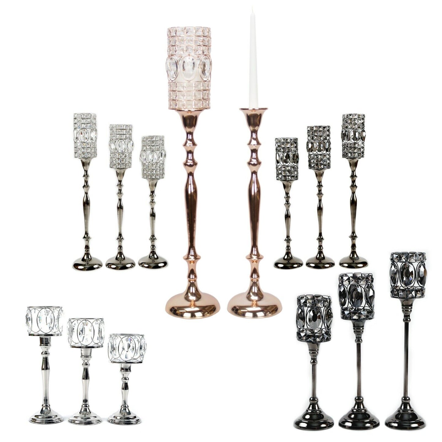 Kerzenständer Chalice 2-in-1 Blumenständer Deko Säule Ständer 3-er Set