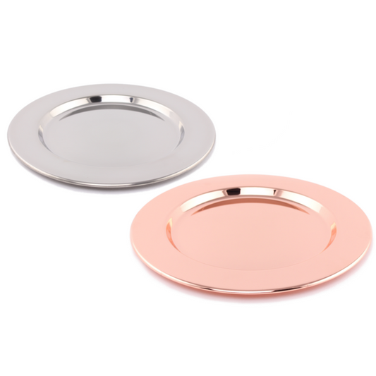 Platzteller Dekoteller Edelstahl (410) Ø 30 cm Farbe Silber Rosegold Gold B-Ware