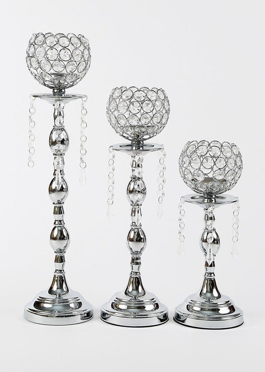 Teelichthalter Kerzenständer Vase Kristallständer Hochzeitsdeko Deko Halter