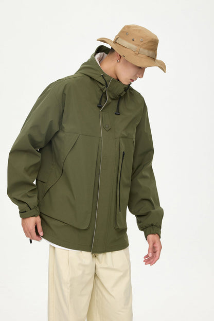 Men's Waterproof Jacket in Olive