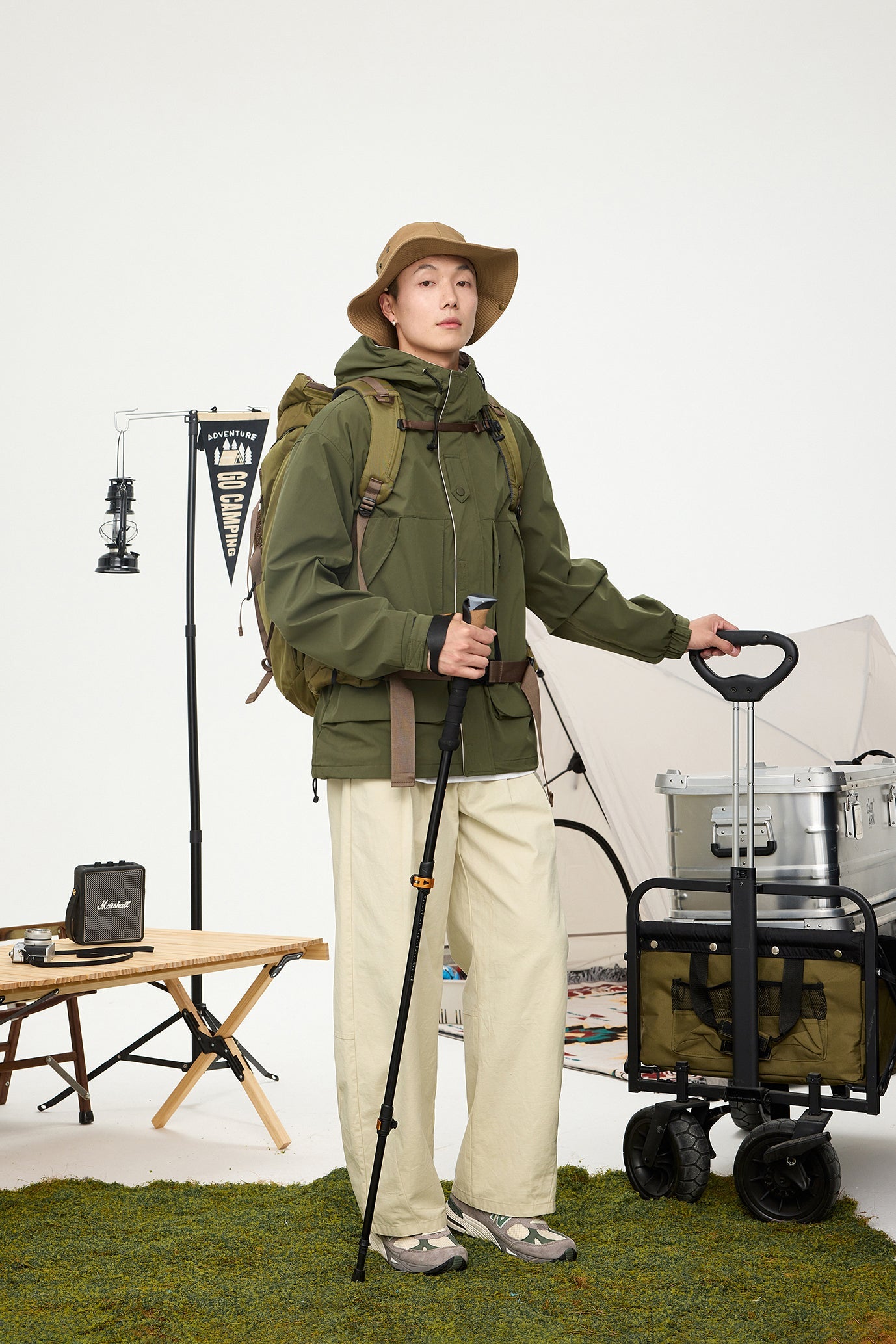 Men's Waterproof Jacket in Olive