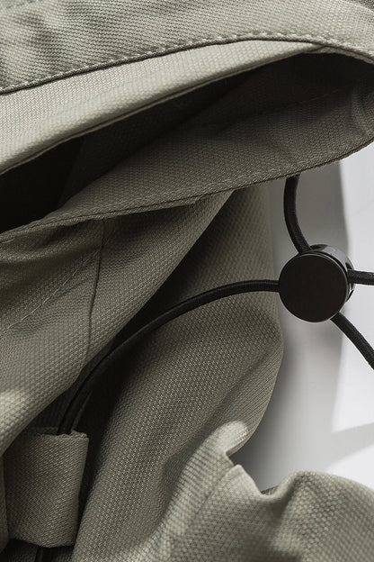 Patched Pockets Waterproof Jacket in Lightolive