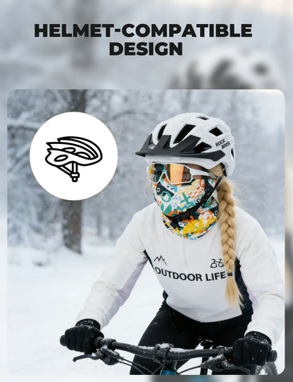 2-in-1 Kinder Halstuch & Mütze Doppelseitig Schlauchschal Wärmende Halswärmer Multifunktionstuch