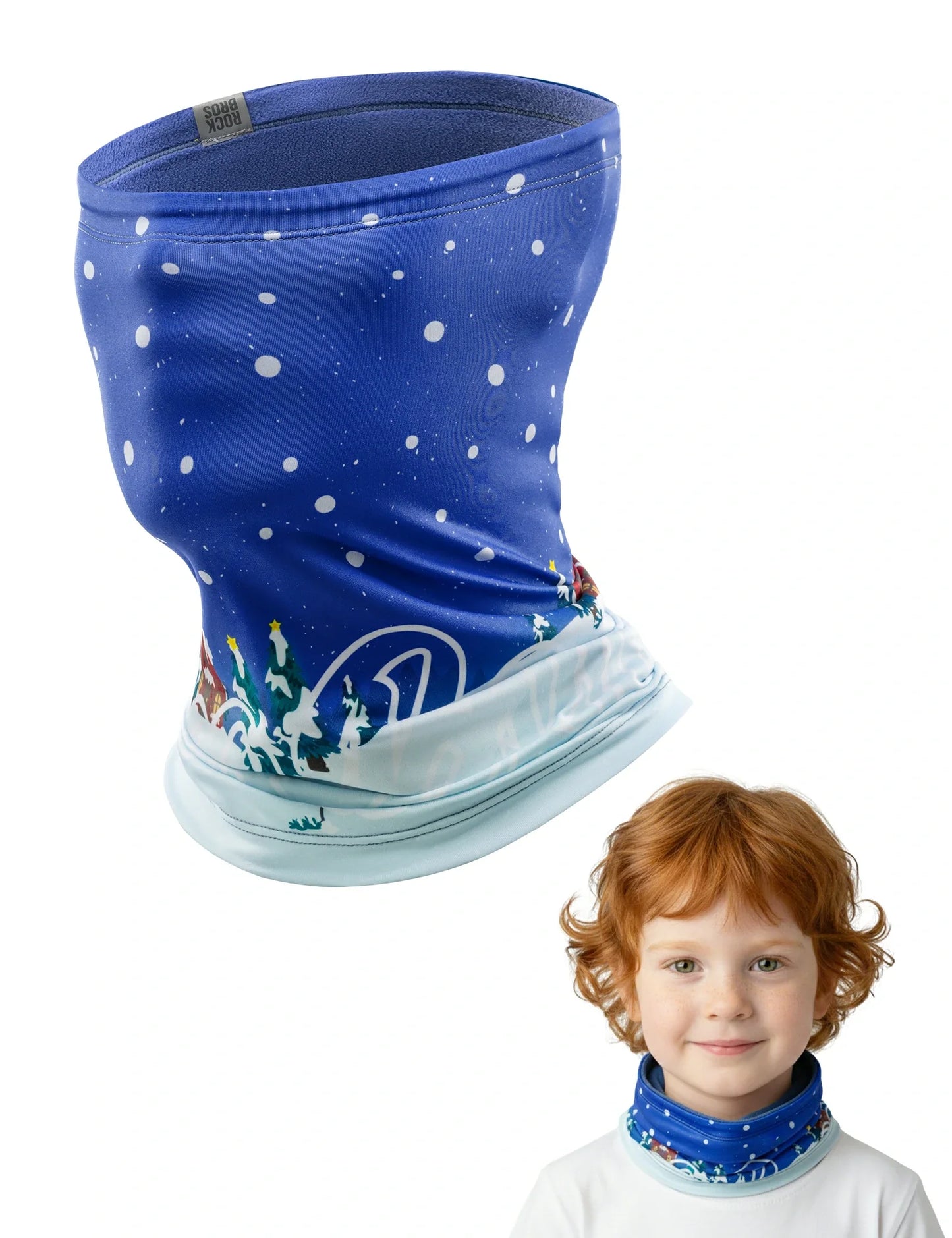 2-in-1 Kinder Halstuch & Mütze Doppelseitig Schlauchschal Wärmende Halswärmer Multifunktionstuch