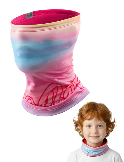 2-in-1 Kinder Halstuch & Mütze Doppelseitig Schlauchschal Wärmende Halswärmer Multifunktionstuch