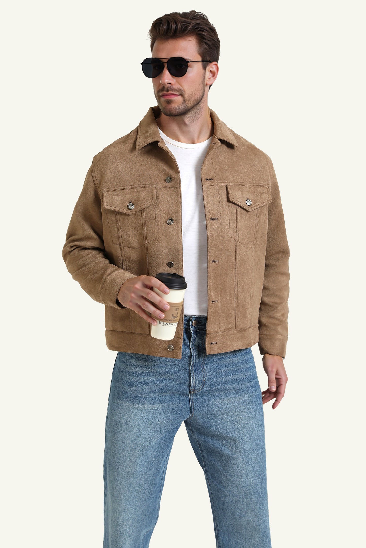 Jacke mit Knöpfen & Taschendetail