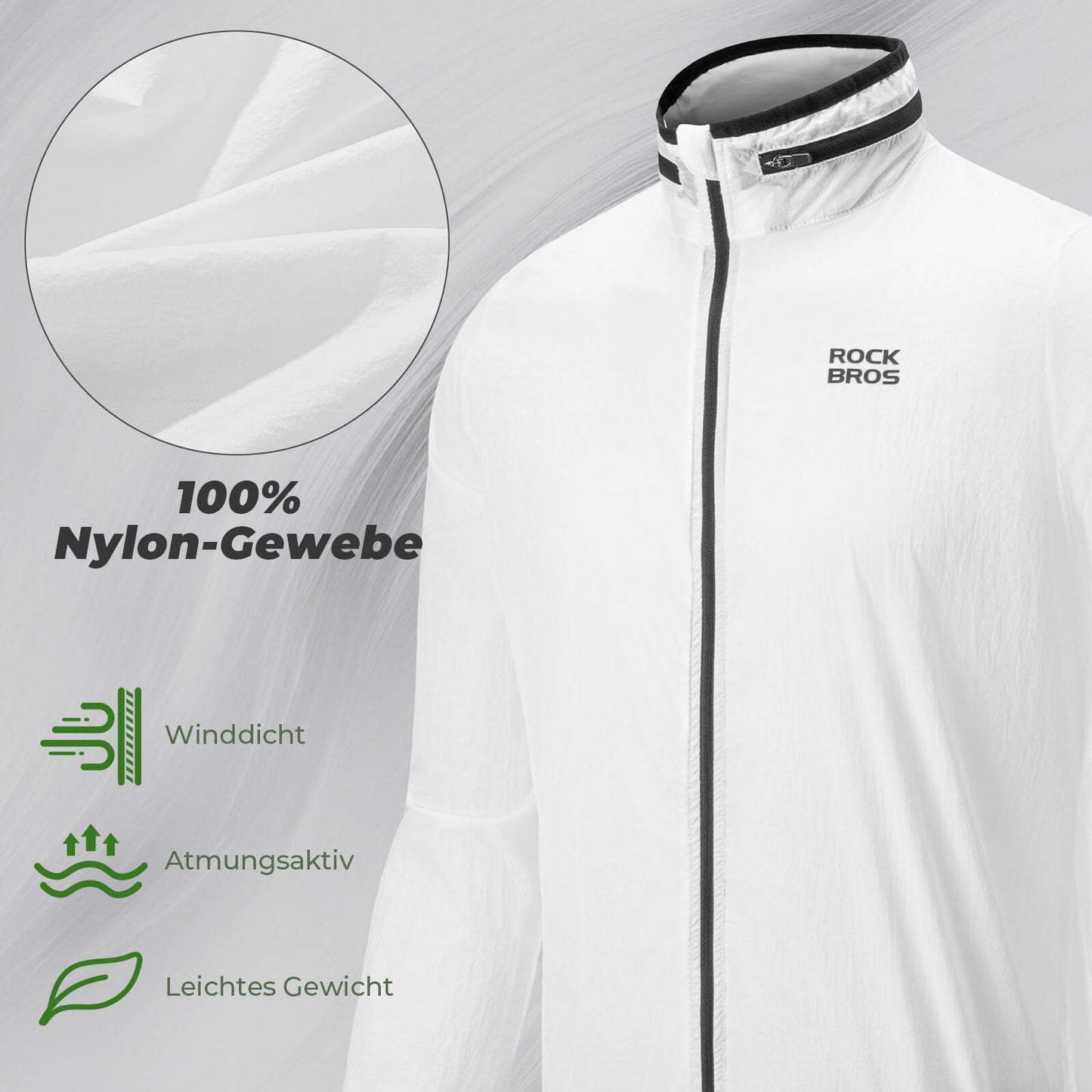 Leichte Fahrradjacke Nachleuchtend Faltbar Sommer Herren/Damen