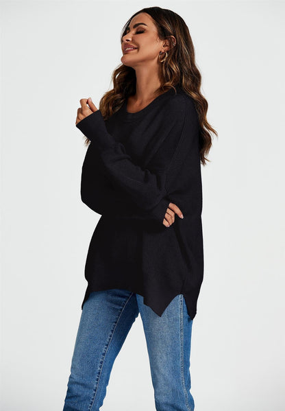 Oversized Jumper Top In Black