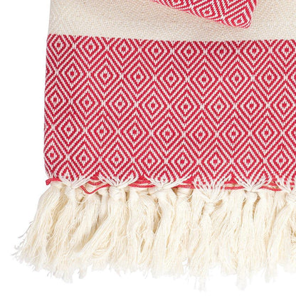 Hamamtuch Charlotte rot - handgewebt