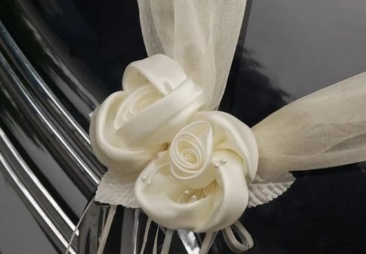 Autoschmuck, Autogirlande , Rosen, Hochzeit,