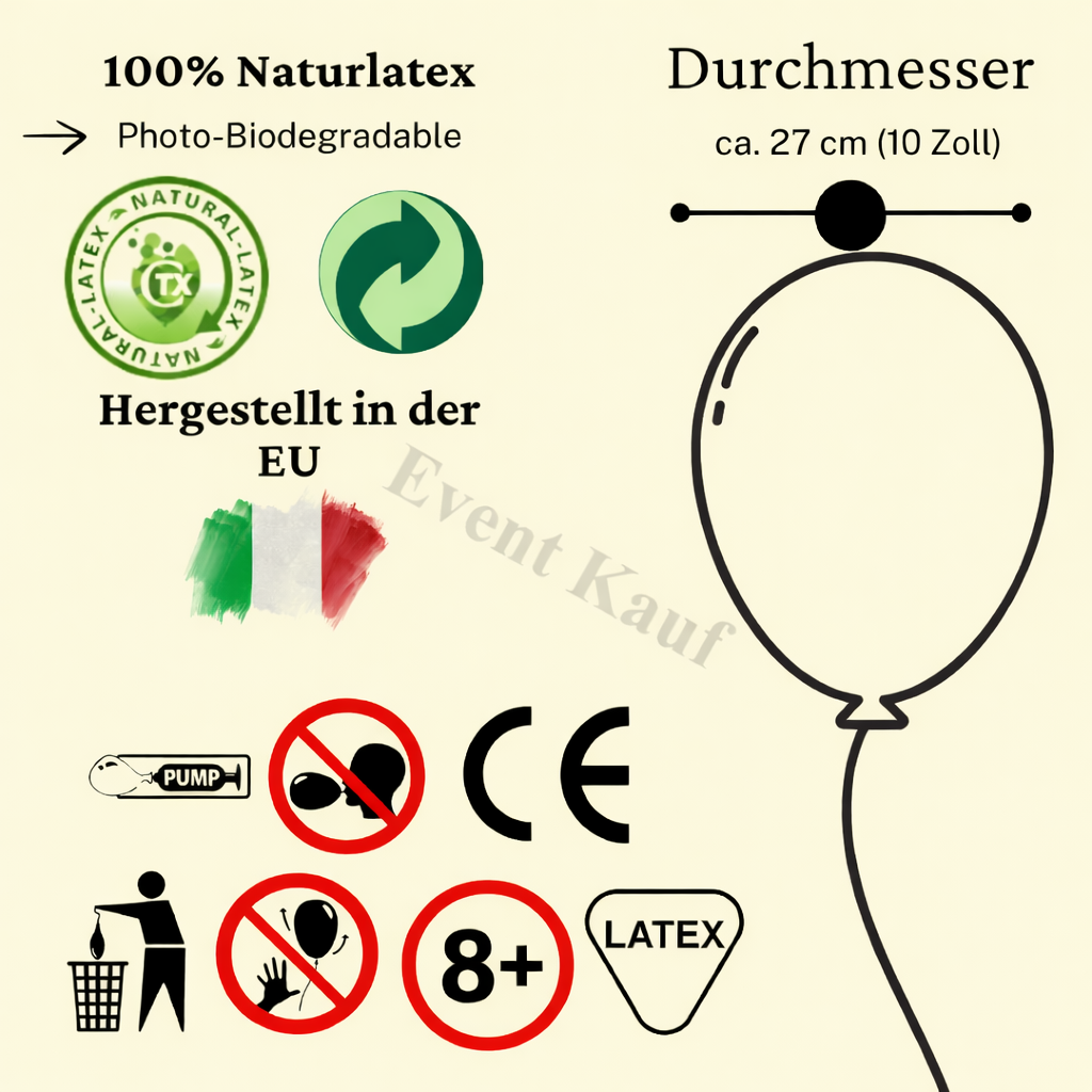 10 Luftballons Naturlatex | Halloween