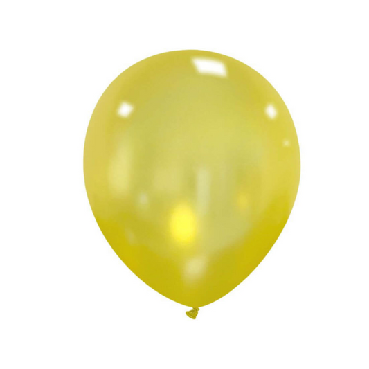 Luftballons Naturlatex | Ø ca. 13 cm - Metallic – Gelb