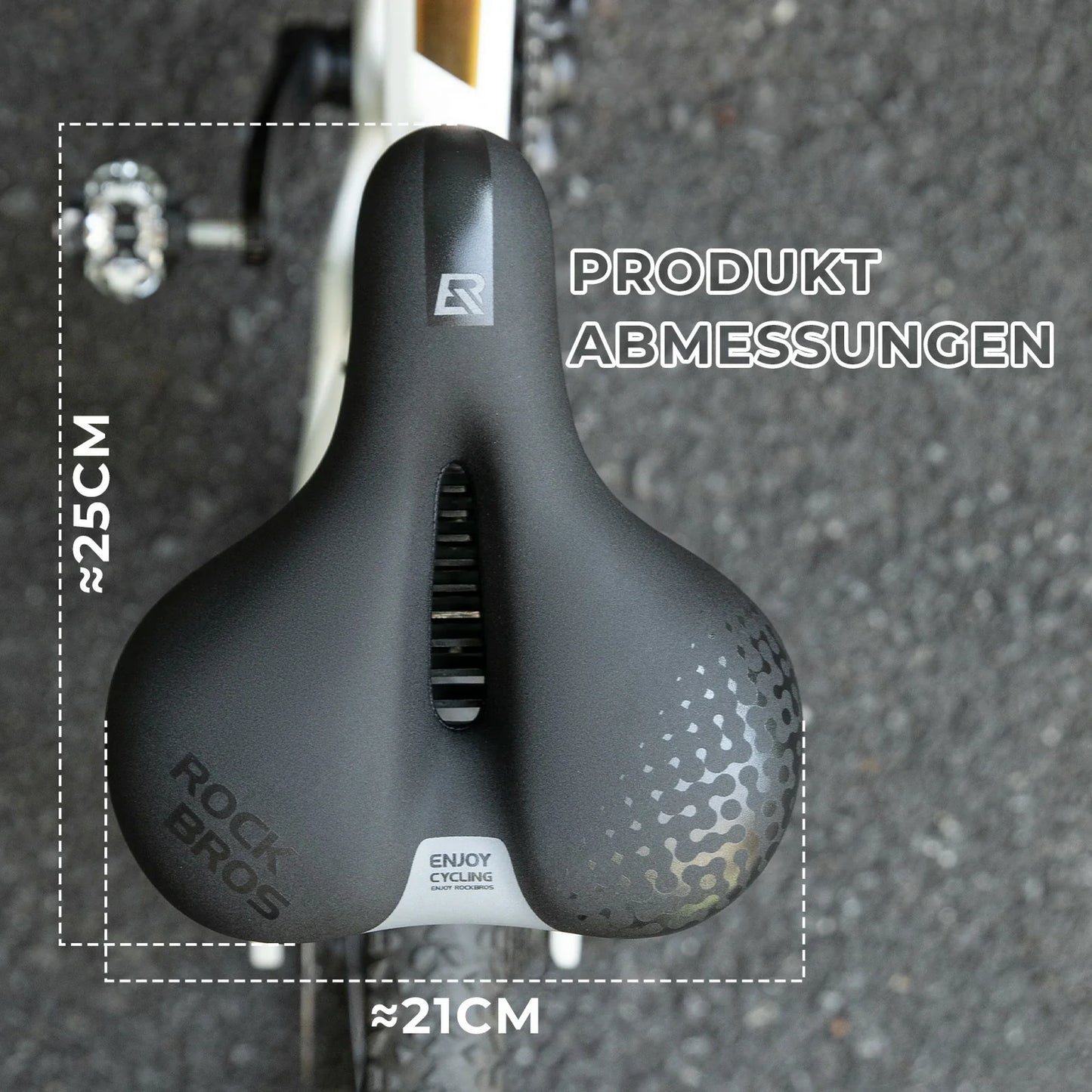 Bequemer Fahrradsattel, Ergonomisch Fahrrad Sattel Mit Druckentlastung & Belüftung, Hochdichter Schaumstoff, Doppelte Federung