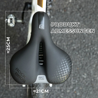Bequemer Fahrradsattel, Ergonomisch Fahrrad Sattel Mit Druckentlastung & Belüftung, Hochdichter Schaumstoff, Doppelte Federung