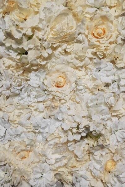 Blumenwand creme