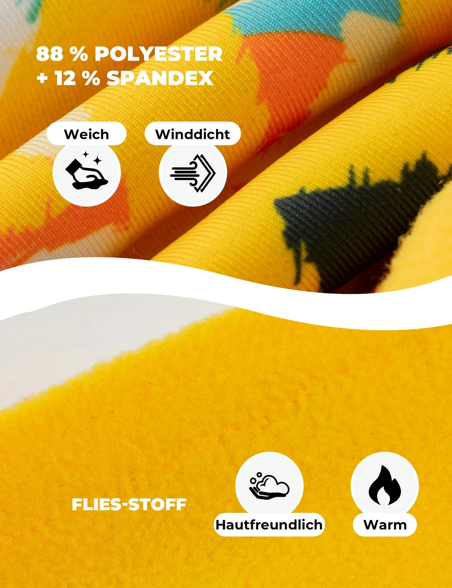 Doppelseitige Mütze für Kinder Weich Elastisch Winddicht 48-54cm