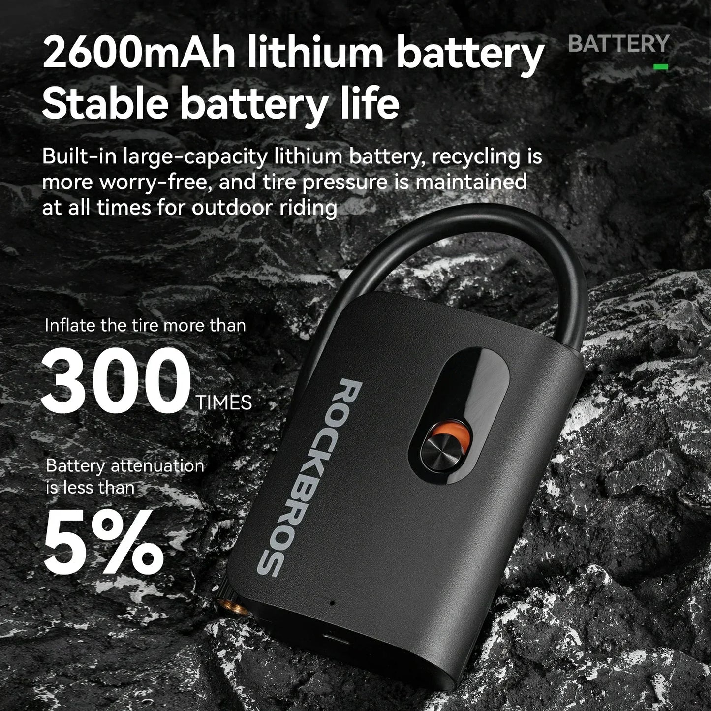 Elektrische Fahrradpumpe 70 PSI  L1