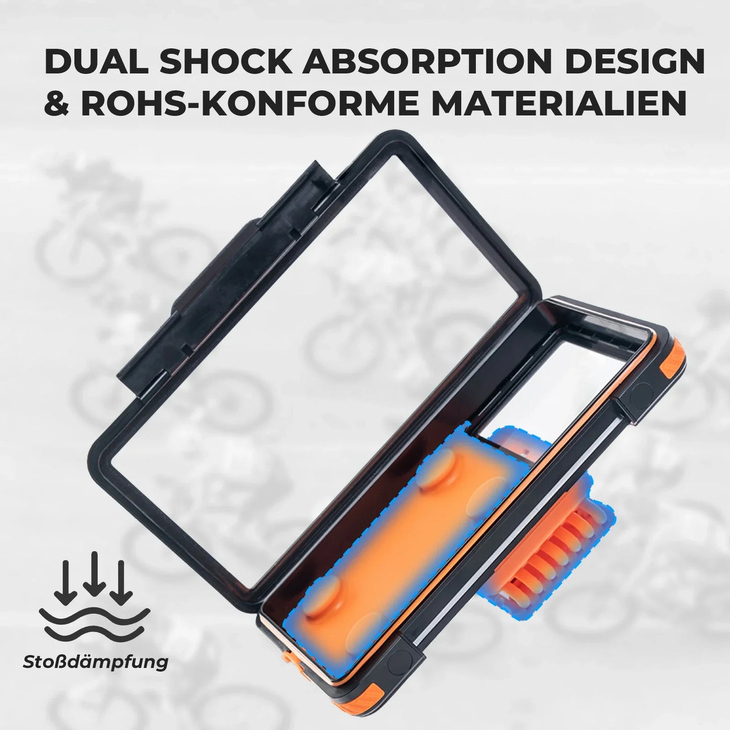 Fahrrad Handyhalterung Magnetische, 4,7–6,9 Zoll Smartphones, Lenkerhalterung 22,2–31,8 mm