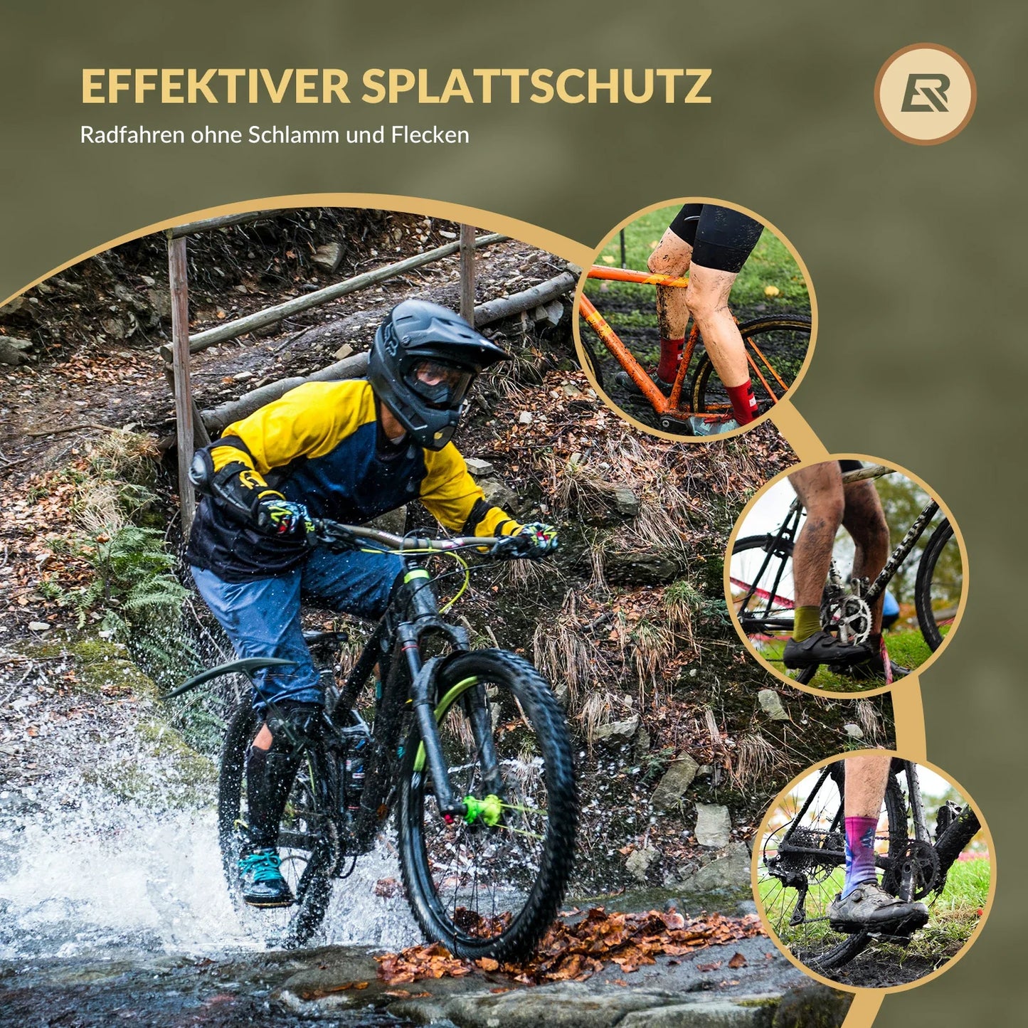 Fahrrad Schutzbleche Set Vorne/Hinten Verstellbare Flexible 26-29 zoll