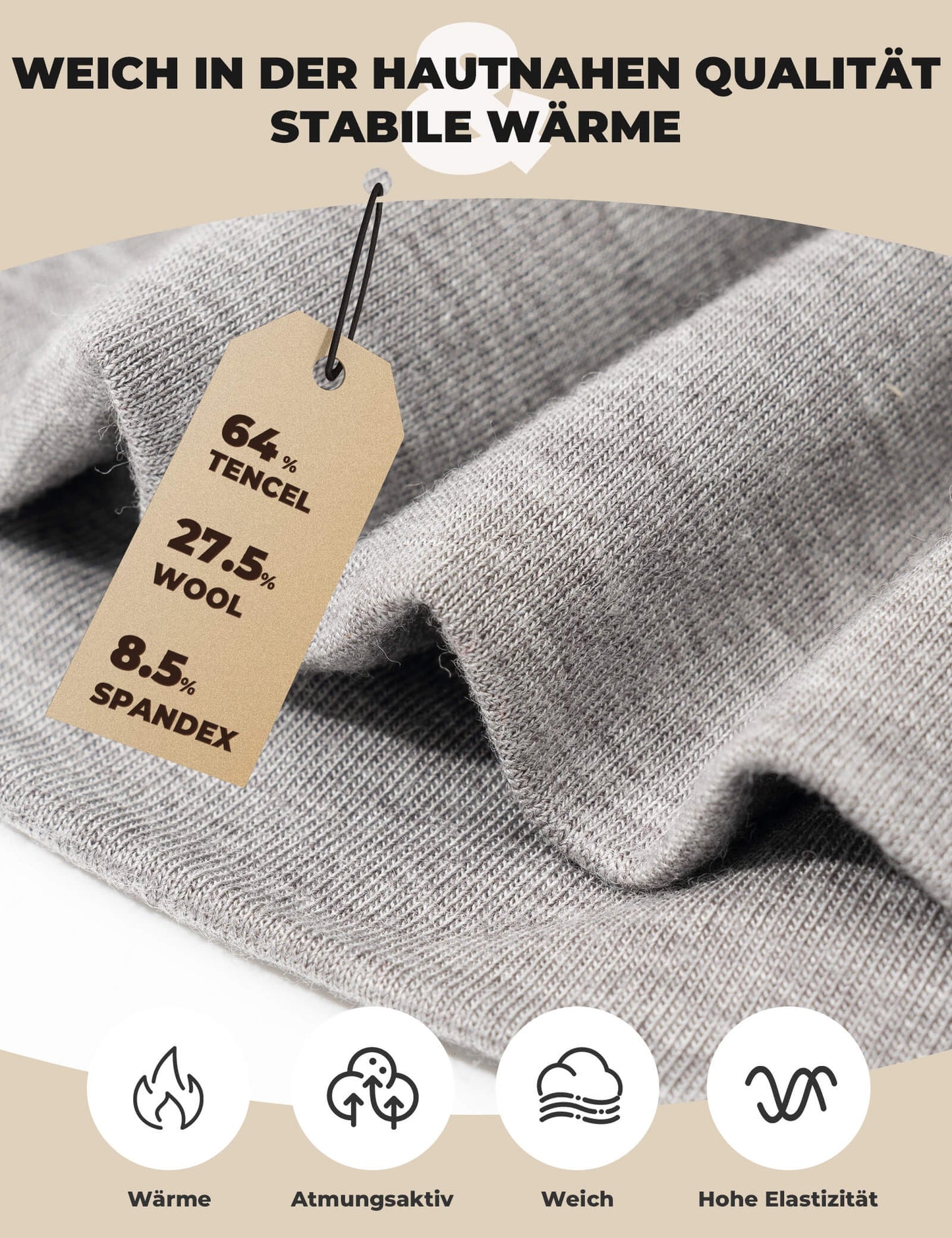 ROCKBROS Winter Thermo Mütze aus Wolle