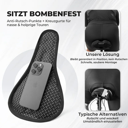 Fahrradsattel Überzug – Ergonomischer Sattelbezug Fahrrad mit Memory-Foam & 3D-geformter Polsterung