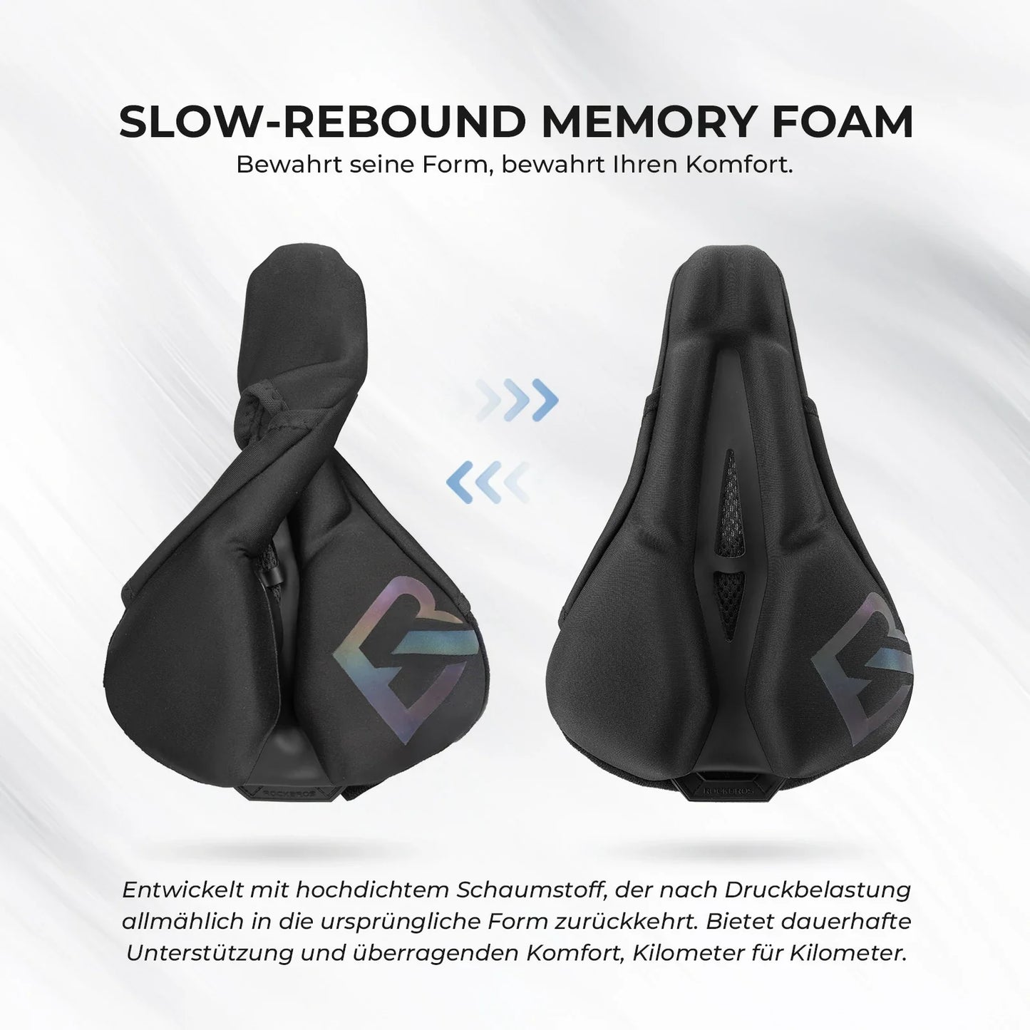 Fahrradsattel Überzug – Ergonomischer Sattelbezug Fahrrad mit Memory-Foam & 3D-geformter Polsterung