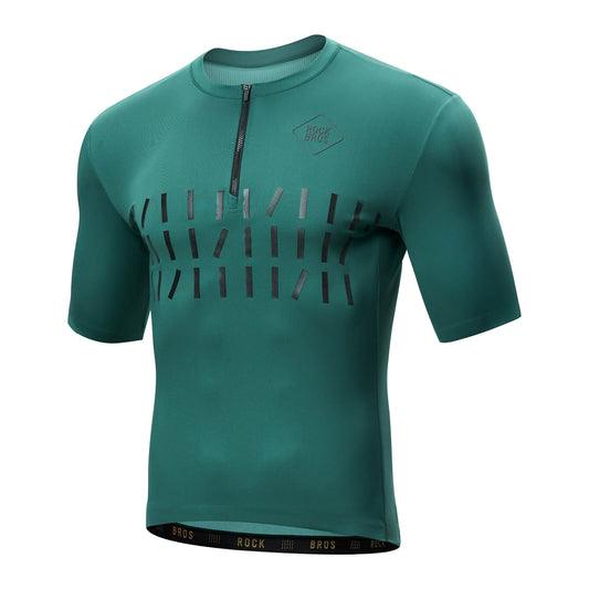 Fahrradtrikot Kurzarm Herren Atmungsaktives und Schnelltrocknend Jersey Reflektierende