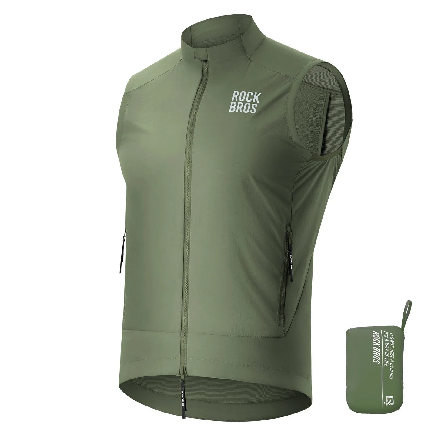 Fahrradweste Winddicht Leicht Atmungsaktiv Schnelltrocknend, Faltbar Radweste