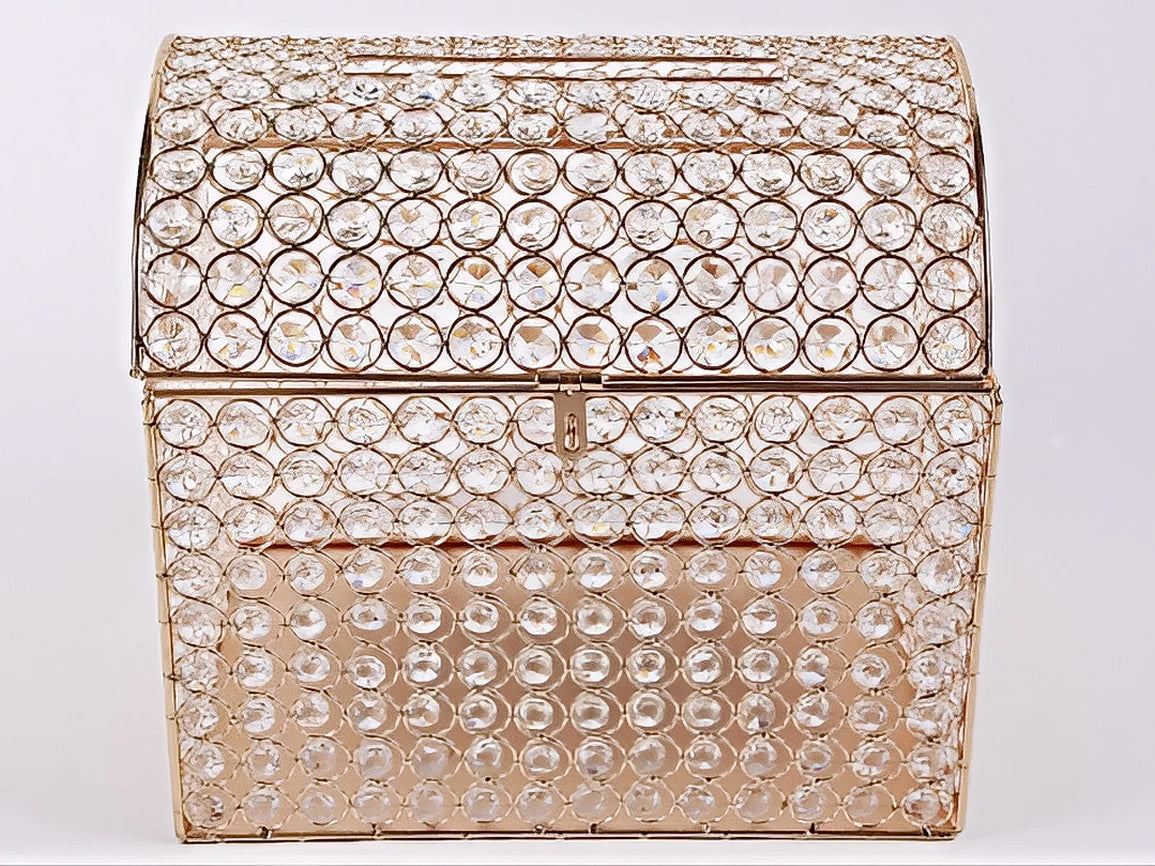Geschenkbox  Kartenbox Sammelbox mit Schlitz Kristalle Hochzeit B Ware
